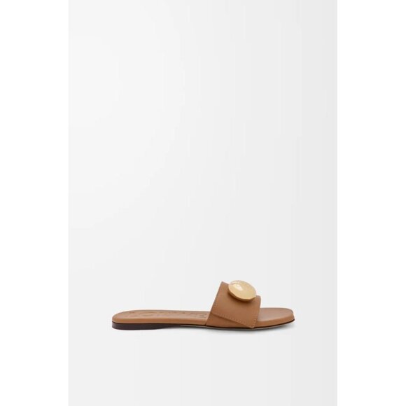 Loewe Shoes - Loewe Pebble Leather Slide Sandals IT 36 Women